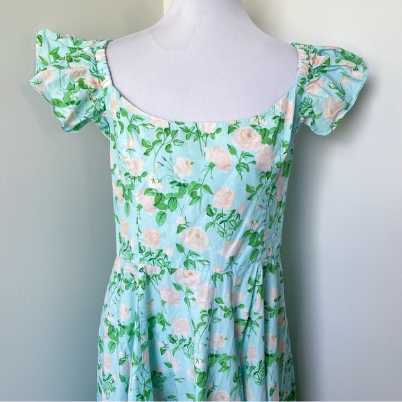 Hill House Blue Roses Floral Daphne Midi Dress Size 2XL - Picture 5 of 12